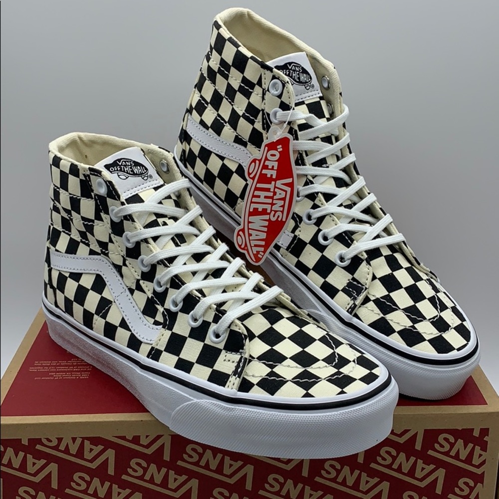VANS Sk-8-Hi TAPERED CHECKERBOARD black/true white - Picture 10 of 16